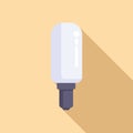 Strong light bulb icon flat vector. Regulate cellphone