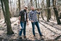 Strong lumberjack chopping wood Royalty Free Stock Photo