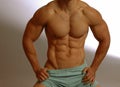 Strong male abs