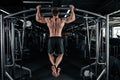 Strong man doing pull ups Royalty Free Stock Photo