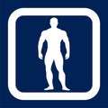 Strong man emblem - Illustration Royalty Free Stock Photo