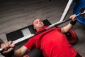 Young Athlete Getting Ready for Bench Press Training Royalty Free Stock Photo