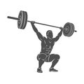 Strong man powerlifting Royalty Free Stock Photo