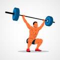 Strong man powerlifting Royalty Free Stock Photo