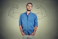 Strong man, self confident young entrepreneur Royalty Free Stock Photo