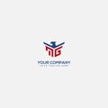 Strong MG logo, eagle and letter MG. wings eagle logo Royalty Free Stock Photo