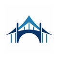 Bridge Logo Design for Infrastructure Branding Royalty Free Stock Photo
