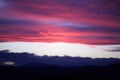 Strong pink sunset clouds Royalty Free Stock Photo