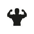 Strong power, muscle arms icon Royalty Free Stock Photo