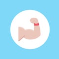 Muscle vector icon sign symbol Royalty Free Stock Photo