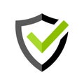 Strong protection tick shield icon