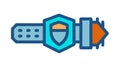 Strong Security Badge Digital Protection Icon, vector design Generative AI Royalty Free Stock Photo