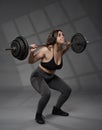 Size plus indian woman doing fitness workout Royalty Free Stock Photo