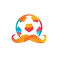 Strong soccer vector logo design.