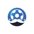 Strong soccer vector logo design.