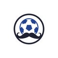 Strong soccer vector logo design.