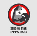 Strong Star Fitness Logo, fitness logo, sport logo, gym logo Royalty Free Stock Photo