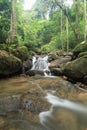 strong stream of Kate waterfall Chanthaburi Province, Thailand Royalty Free Stock Photo