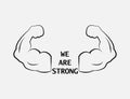 We are strong. strong icon. strong arm icon