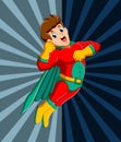 Strong Superhero Man flying Royalty Free Stock Photo