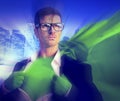 Strong Superhero Professional Leadership Business Victory Concep Royalty Free Stock Photo