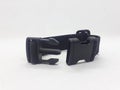 Strong Synthetic Black Buckle Head Connectors for Shoulder Back and Outdoor Sports Safety Accessories in White Isolated Background