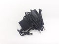 Strong Synthetic Black Buckle Head Connectors for Shoulder Back and Outdoor Sports Safety Accessories in White Isolated Background