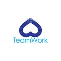 Strong team work hand palm design symbol vector Royalty Free Stock Photo