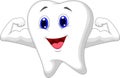 Strong tooth cartoon Royalty Free Stock Photo