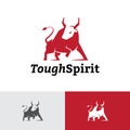 Strong Tough Bull Buffalo Spirit Sport Logo Template