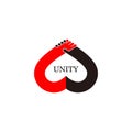 Strong unity hand shake strong team symbol vector