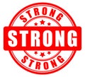 Strong vector circle label Royalty Free Stock Photo