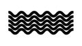Bold Black Wavy Line Pattern Vector for Dynamic Borders and Textures, vector design Generative AI Royalty Free Stock Photo