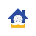 Moustache and volley ball home icon design