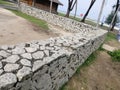 Strong wall with heavy rock