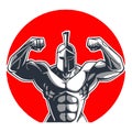 Strong warrior gladiator muscular arms