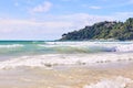 Strong waves. Blue sea. Summer Landscape