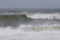 Strong waves crashing at the shore.