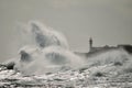 Strong waves and lighthouse, Gran canaria