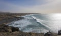 Strong waves on the surfing beach in El Cotillo Fuerteventura La
