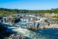 Strong White Water Rapids in Great Falls Park, Virginia Side Royalty Free Stock Photo