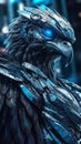 A strong-willed cyborg eagle generative AI Royalty Free Stock Photo