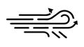 Strong Wind Blowing Air Current Icon Vector, vector design Generative AI Royalty Free Stock Photo
