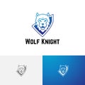 Strong Wolf Knight Wild Shield Esport Game Logo Royalty Free Stock Photo
