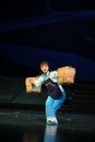 Strong woman is carrying a heavy burden- Jiangxi opera a steelyard