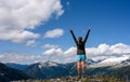 Strong Woman Looks out over North Cascades