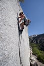 Strong Woman Rock Climber