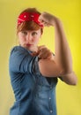 Strong woman after WW2 poster rosie the riveter Royalty Free Stock Photo