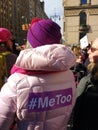 Strong Women, Me Too Hashtag, Women`s March, #MeToo, NYC, NY, USA Royalty Free Stock Photo