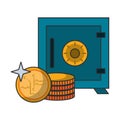 Strongbox and cryptocurrency coins